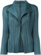 Pleats Please By Issey Miyake Ribbed Fitted Jacket
