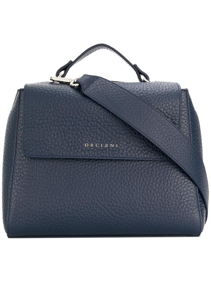 Orciani Top Handle Tote Bag - Blue