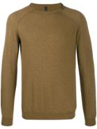 Transit Fine Knit Crew Neck Sweater - Brown