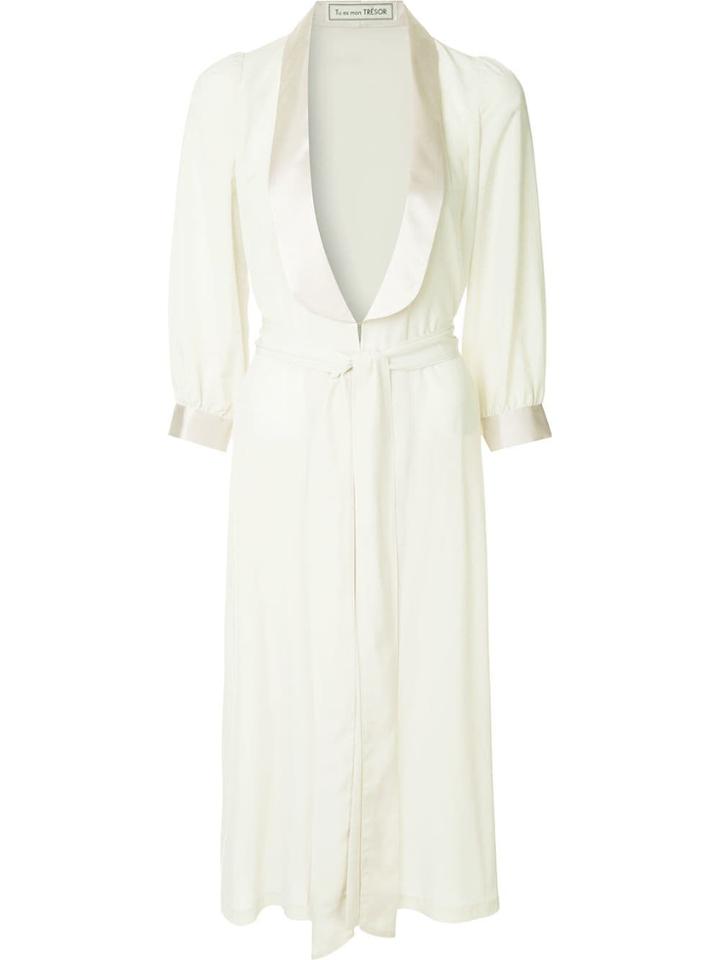 Tu Es Mon Trésor Deep V-neck Dress - White