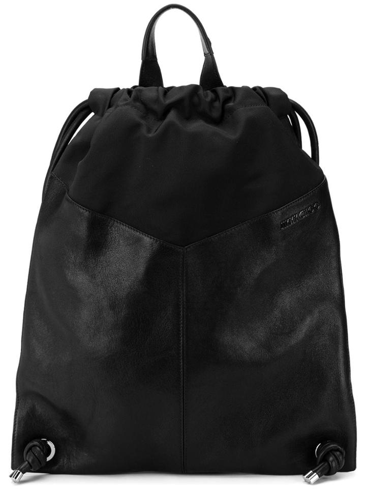 Jimmy Choo Marlon Biker Star Stud Backpack - Black