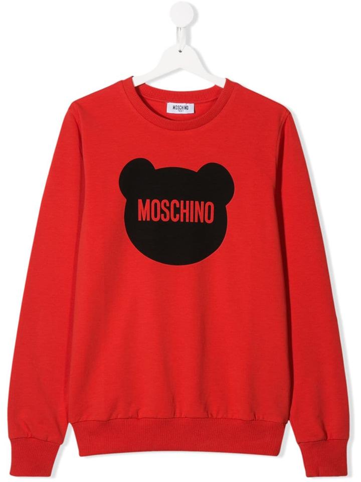 Moschino Kids Toy Silhouette Logo Sweatshirt - Red