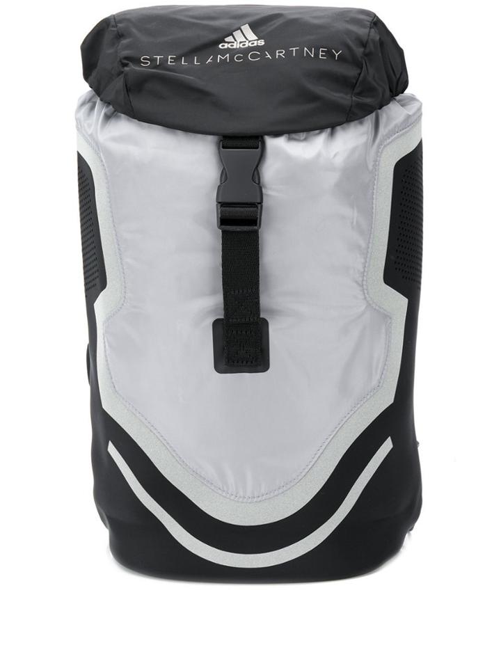 Adidas By Stella Mcmartney Logo Printed Backpack - Grey