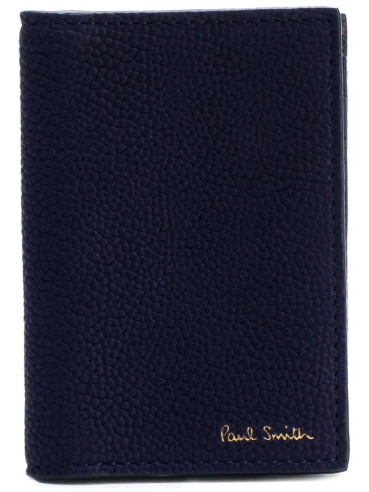 Paul Smith Pebbled Logo Cardholder - Blue