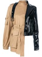 Seen? - Asymmetric Jacket - Women - Cotton/polyester/latex - S, Black, Cotton/polyester/latex