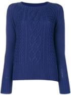 Woolrich Cable Knit Jumper - Blue