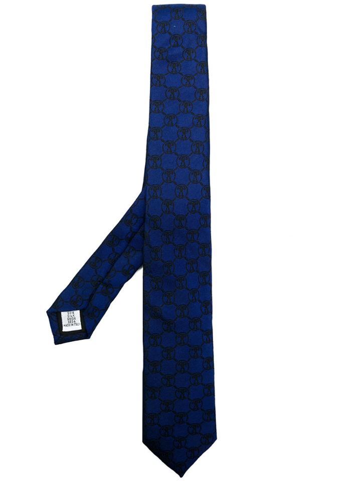 Moschino Question Mark Tie - Blue