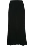 Le Ciel Bleu Rib Knit Midi Skirt - Black