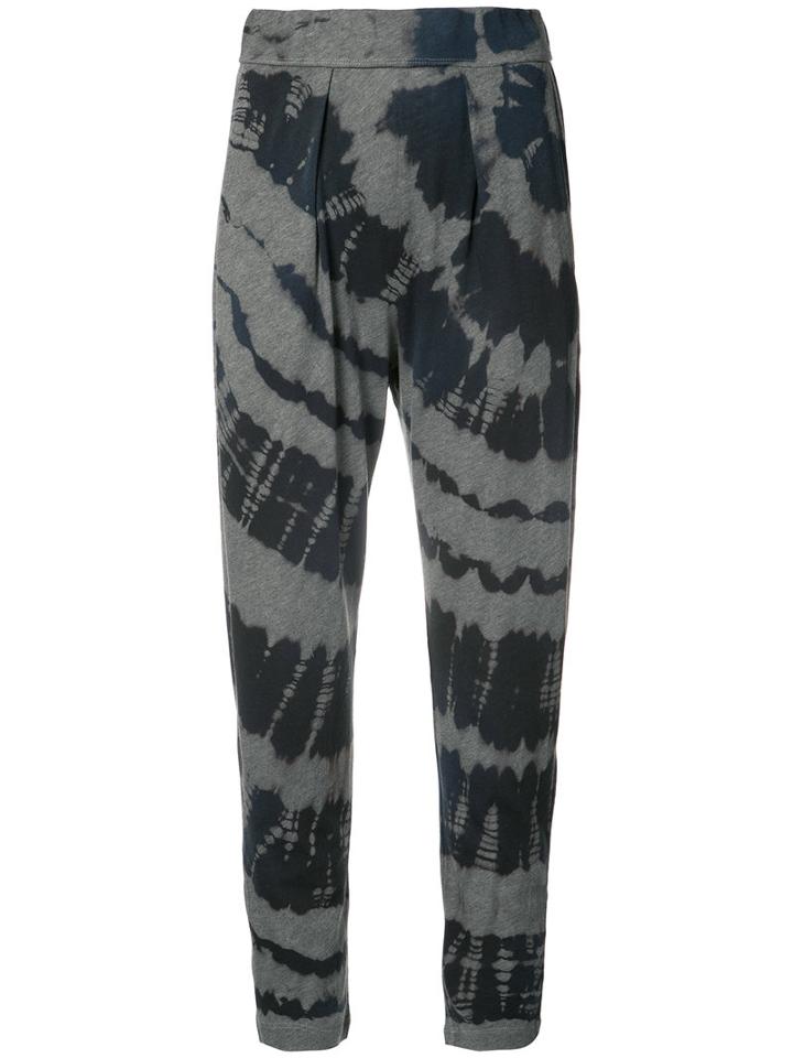 Raquel Allegra - Tie Dye Print Trousers - Women - Cotton/polyester - 2, Blue, Cotton/polyester
