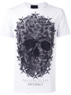 Skull Print T-shirt - Men - Cotton - Xl, White, Cotton, Philipp Plein