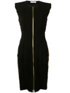 Versace Collection Logo Tape Fitted Dress - Black