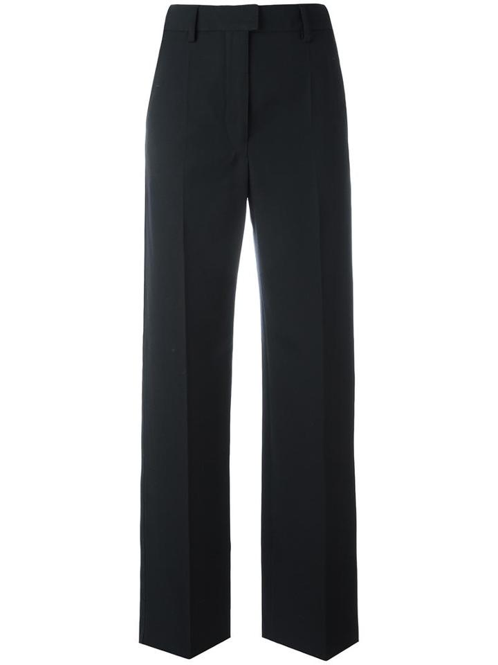 Lemaire Tailored Straight Trousers, Women's, Size: 40, Blue, Wool/cupro