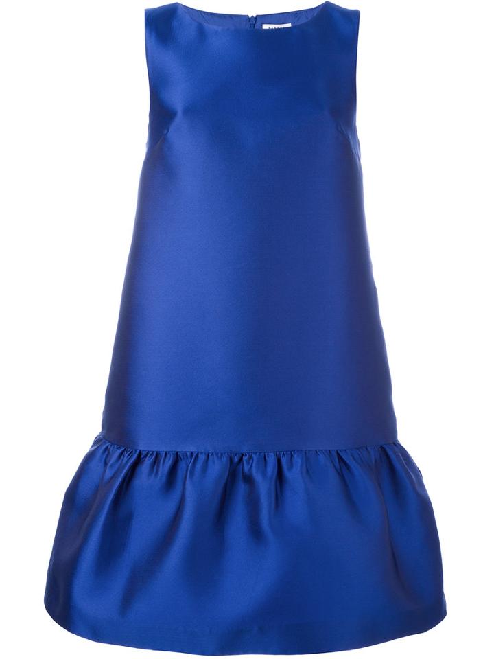 P.a.r.o.s.h. Flared Skirt Dress, Women's, Size: Medium, Blue, Silk/polyester/acetate/viscose