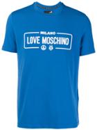 Love Moschino Logo Patch T-shirt - Blue