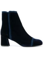 Stuart Weitzman Velvet Boots - Blue