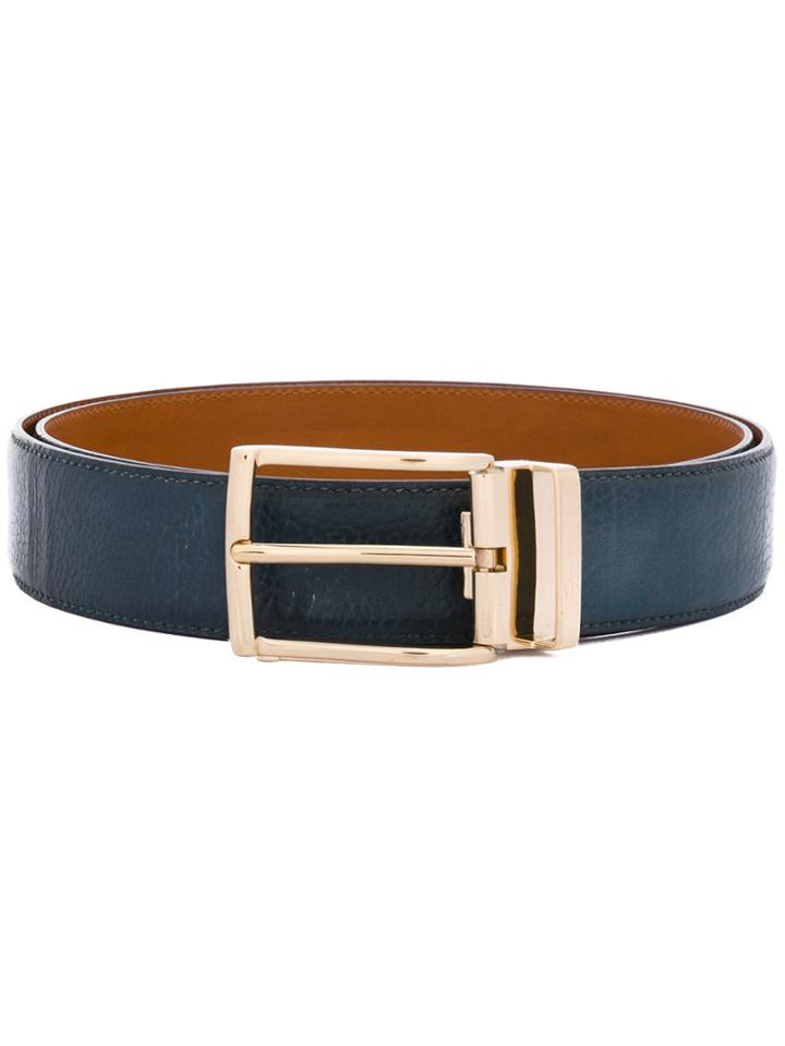 Santoni Classic Buckled Belt - Blue