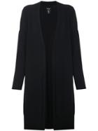 Marc Cain Long Crepe Open Front Jacket - Black