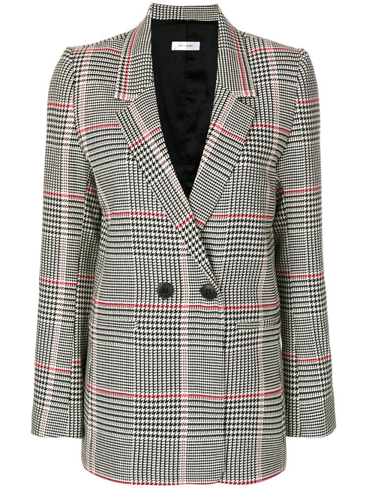 Anine Bing Madeline Checked Blazer - Multicolour