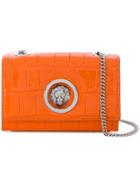 Versus Crocodile Embossed Lion Clutch - Yellow & Orange