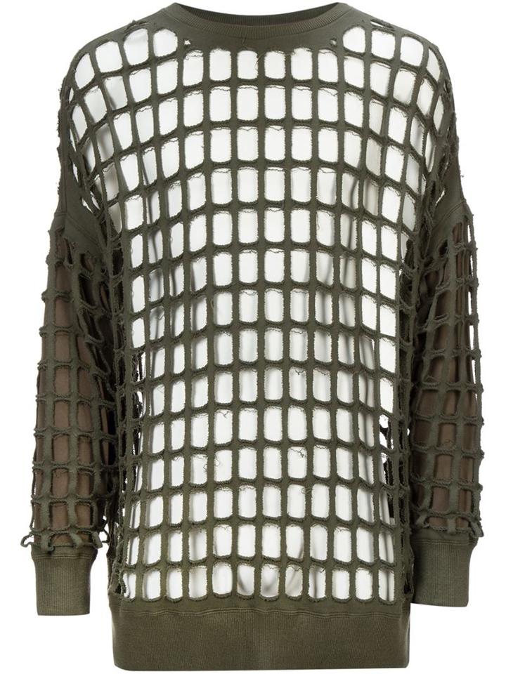Mihara Yasuhiro Waffle Layered Sweatshirt