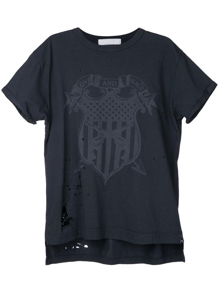 Roar - Love Print T-shirt - Women - Cotton - One Size, Black, Cotton