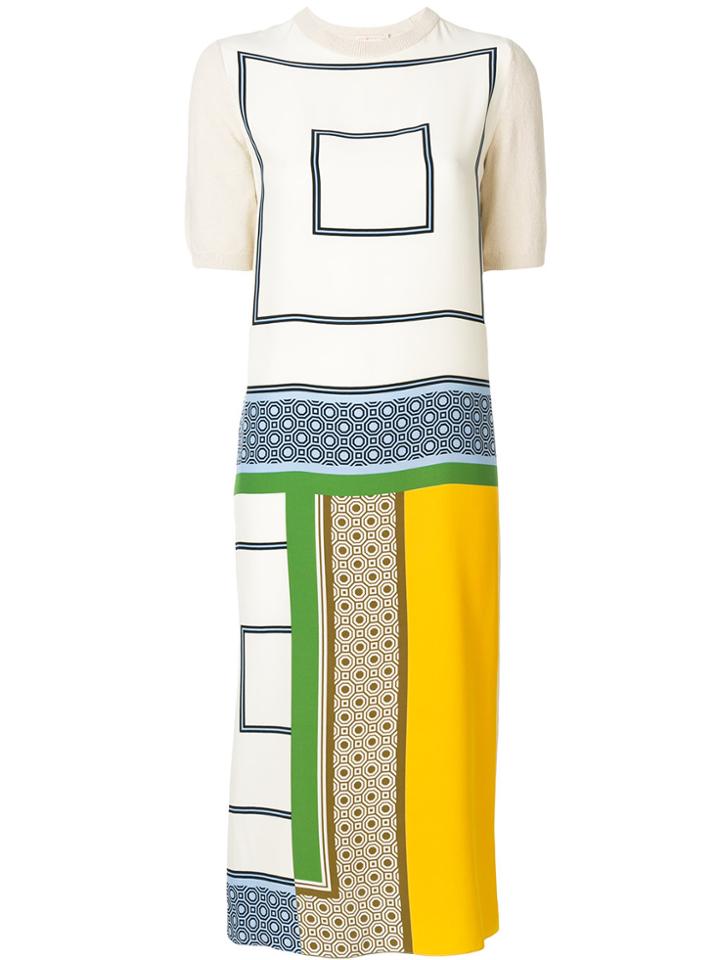 Tory Burch Scarf Print Dress - Nude & Neutrals