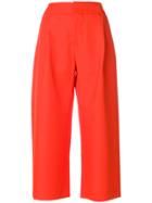Marni Cropped Wide Leg Trousers - Red