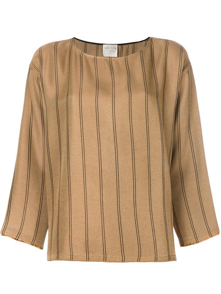 Forte Forte Striped Knit Top - Nude & Neutrals