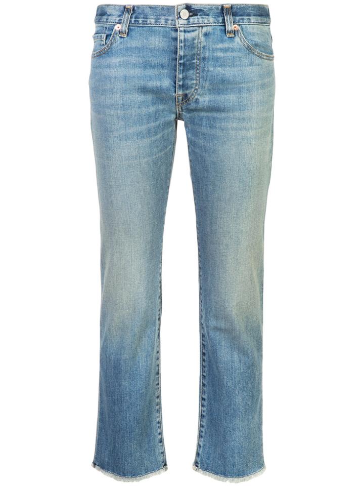 Nili Lotan Cropped Boyfriend Jeans - Blue