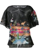 Tsumori Chisato - Noah's Ark Top - Women - Cotton/polyester - 3, Black, Cotton/polyester