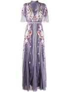 Temperley London Firebird Flower Embroidery Gown - Purple