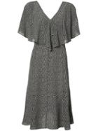 Derek Lam - Ruffled V-neck Dress - Women - Silk - 42, Black, Silk