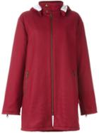 Romeo Gigli Pre-owned Stitch Detail Hooded Coat - Red