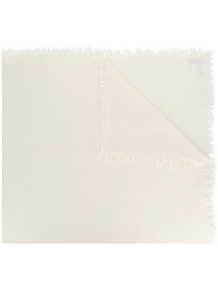 Faliero Sarti Frayed Scarf - White