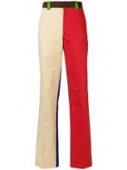 Calvin Klein 205w39nyc Straight Leg Colourblock Trousers - Red