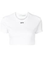 Off-white Slim-fit Cropped T-shirt