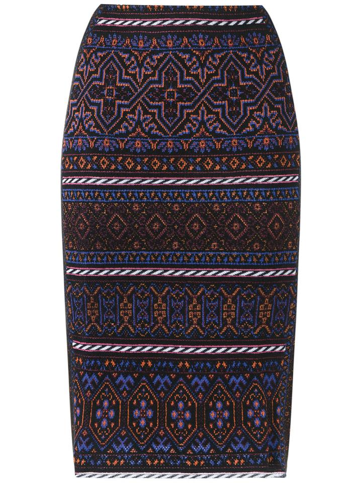 Knitted Skirt - Women - Acrylic/polyamide/polyester/viscose - M, Black, Acrylic/polyamide/polyester/viscose, Cecilia Prado