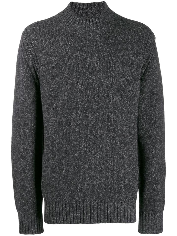 Z Zegna Speckled Knit Jumper - Grey
