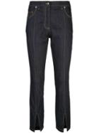 Cinq A Sept Slit Cropped Jeans - Blue