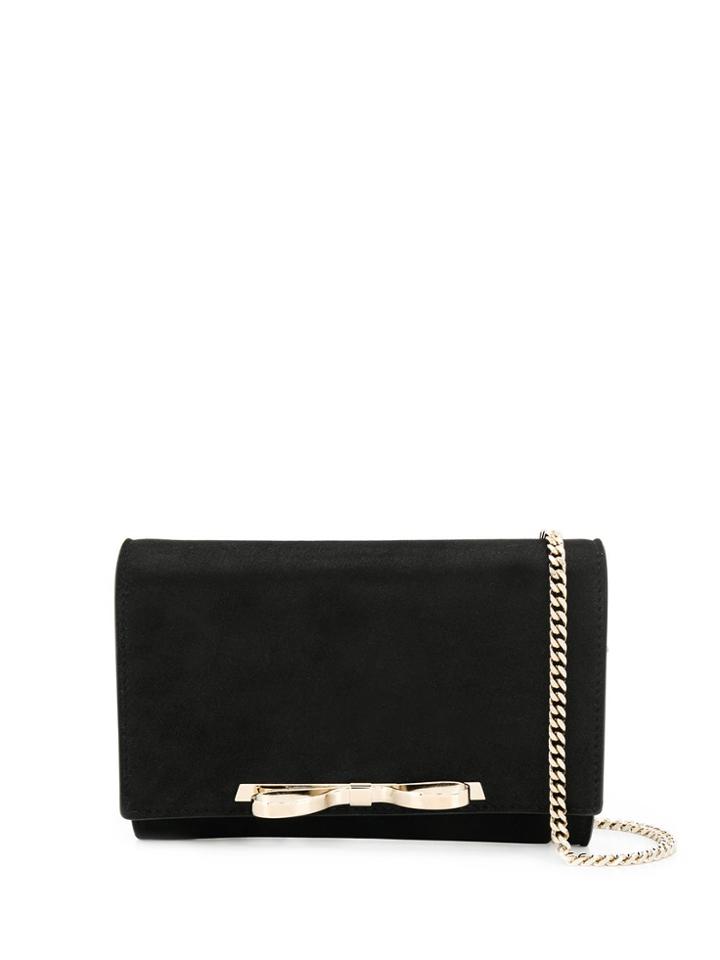 Red Valentino Red(v) Sandie Suede Clutch - Black