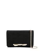 Red Valentino Red(v) Sandie Suede Clutch - Black