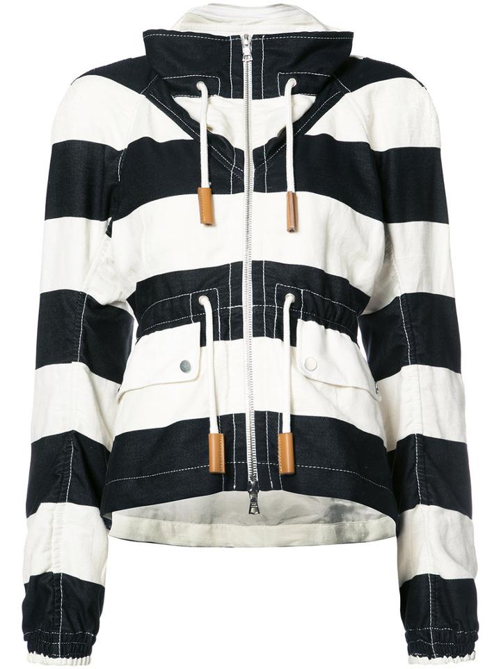 Derek Lam - Striped Jacket - Women - Cotton/linen/flax - 42, White, Cotton/linen/flax