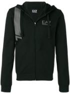 Ea7 Emporio Armani Logo Zipped Hoody - Black