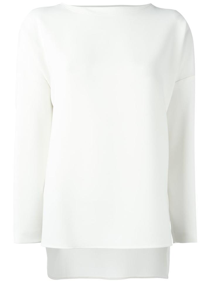 Alberto Biani Boat Neck Longsleeved Blouse