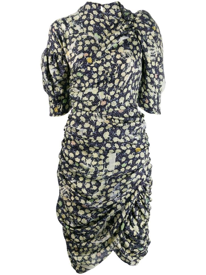 Preen By Thornton Bregazzi Floral Wrap Dress - Blue