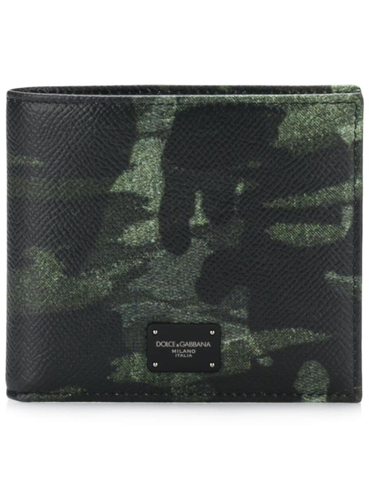 Dolce & Gabbana Camouflage Billfold Wallet - Green