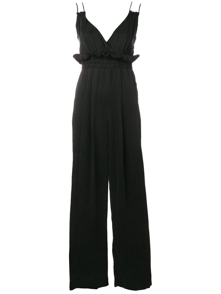 Kendall+kylie Rucked V-neck Jumpsuit - Black