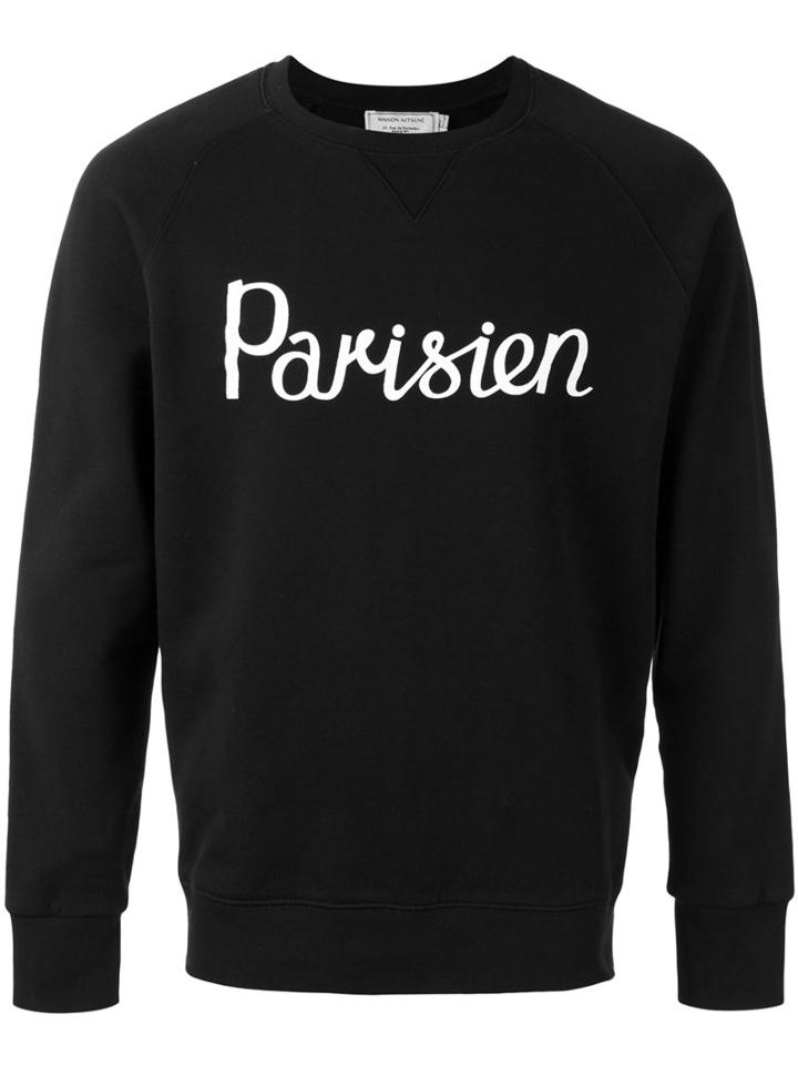 Maison Kitsuné - Parisien Print Sweatshirt - Men - Cotton - M, Black, Cotton