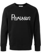 Maison Kitsuné - Parisien Print Sweatshirt - Men - Cotton - M, Black, Cotton