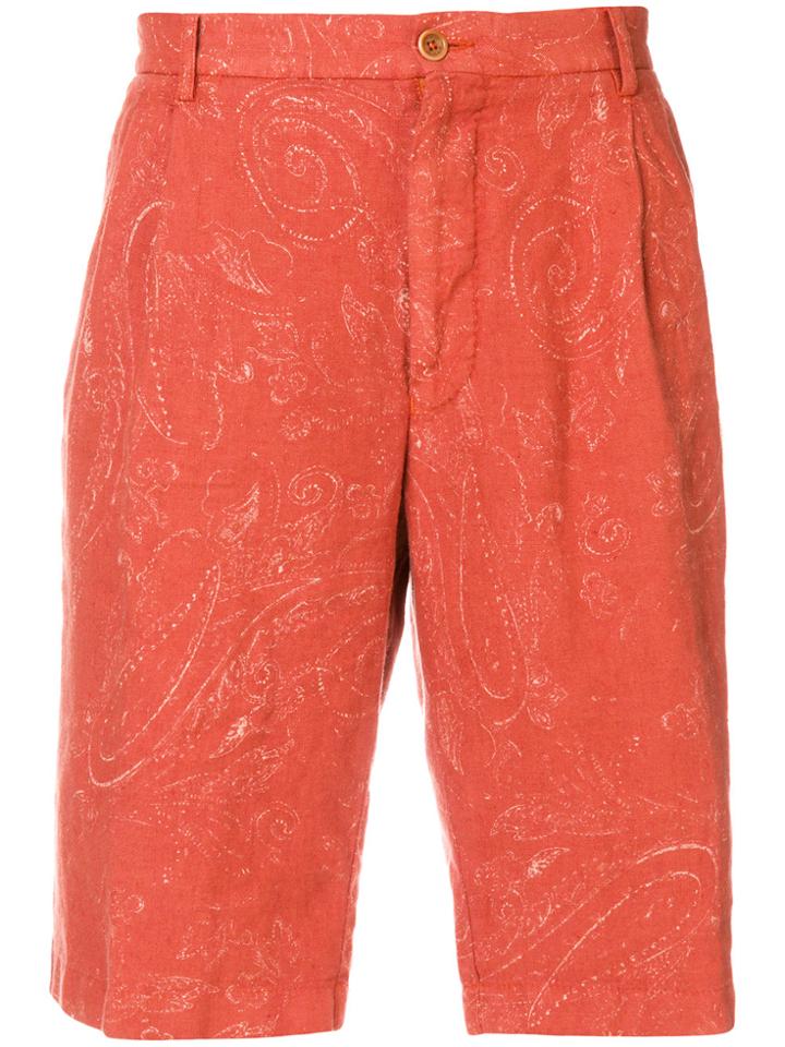 Etro Paisley Chino Shorts - Yellow & Orange